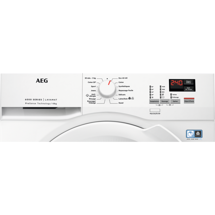 AEG - 8 kg washing machine - L6FAK8441B