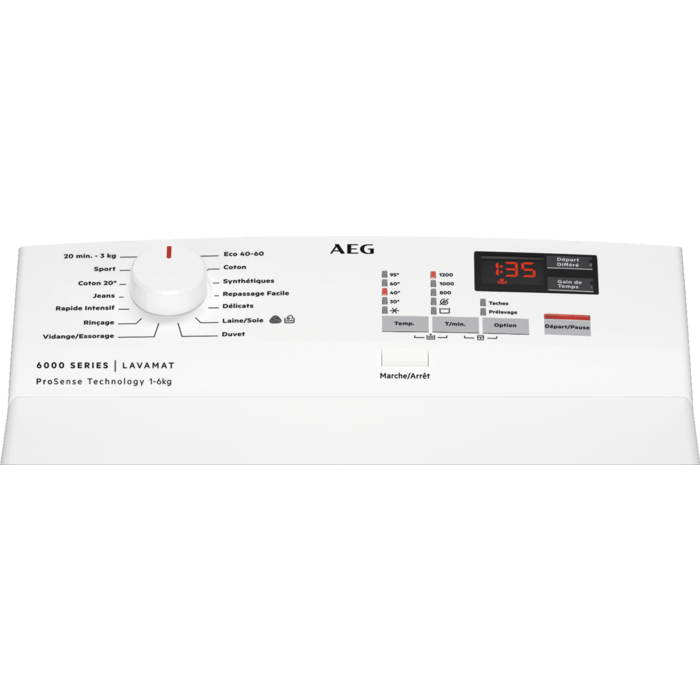 AEG - Lave-linge chargement par le dessus - L6TDR622K