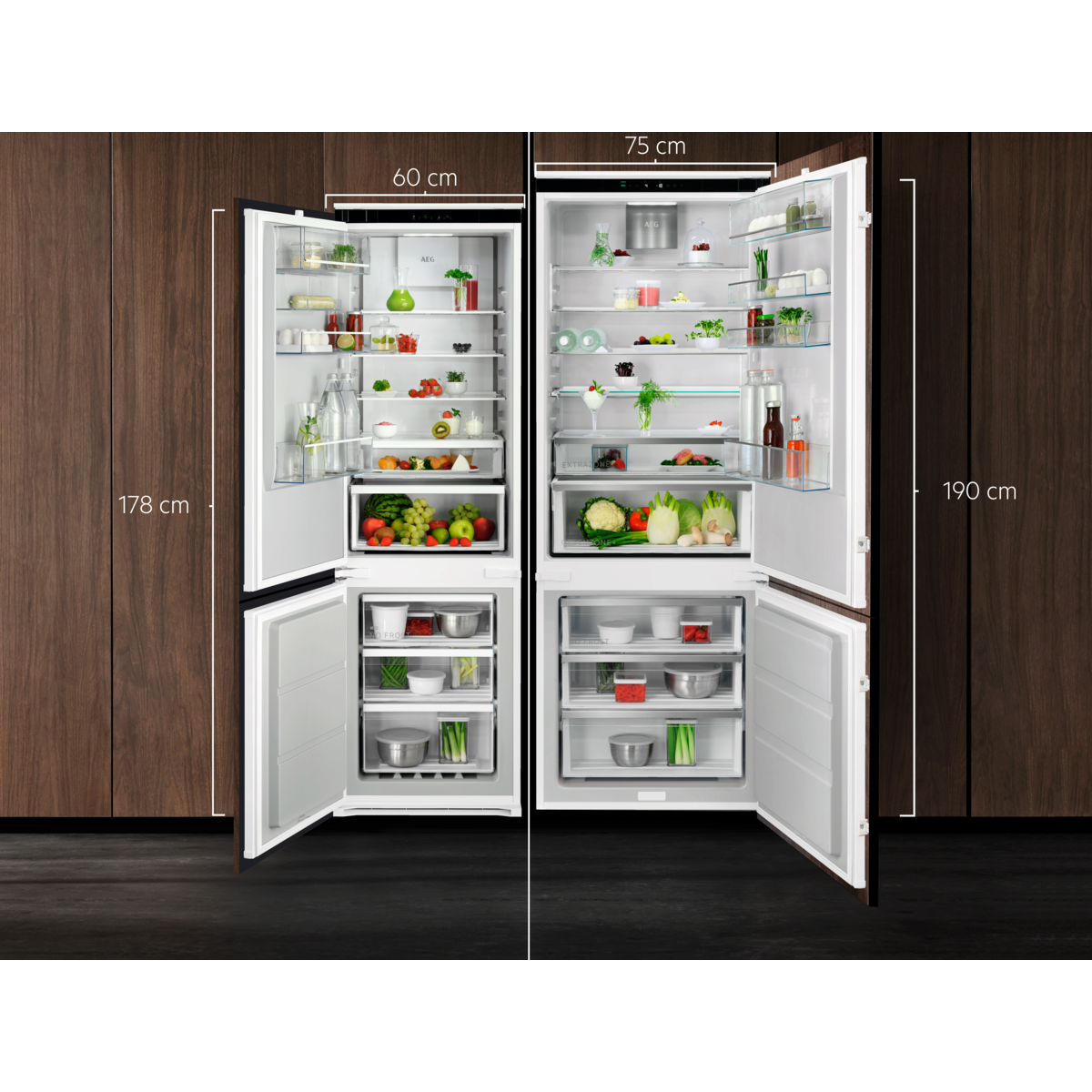 AEG - Réfrigérateur-congélateur encastrable - NSC7P751DS