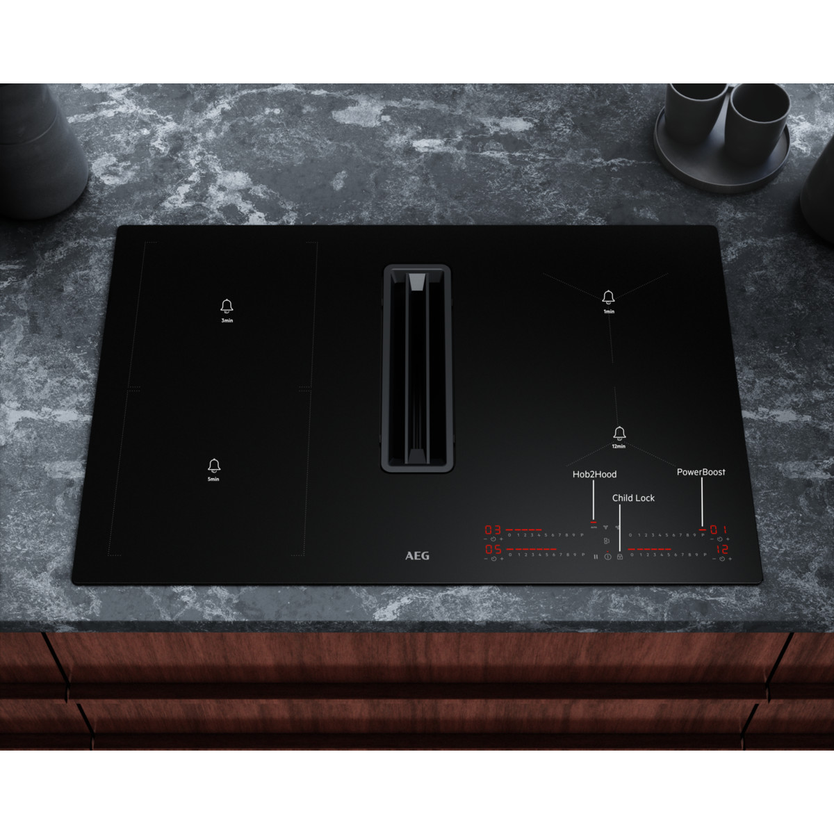 AEG - Plaque induction aspirante - CCE84543CB