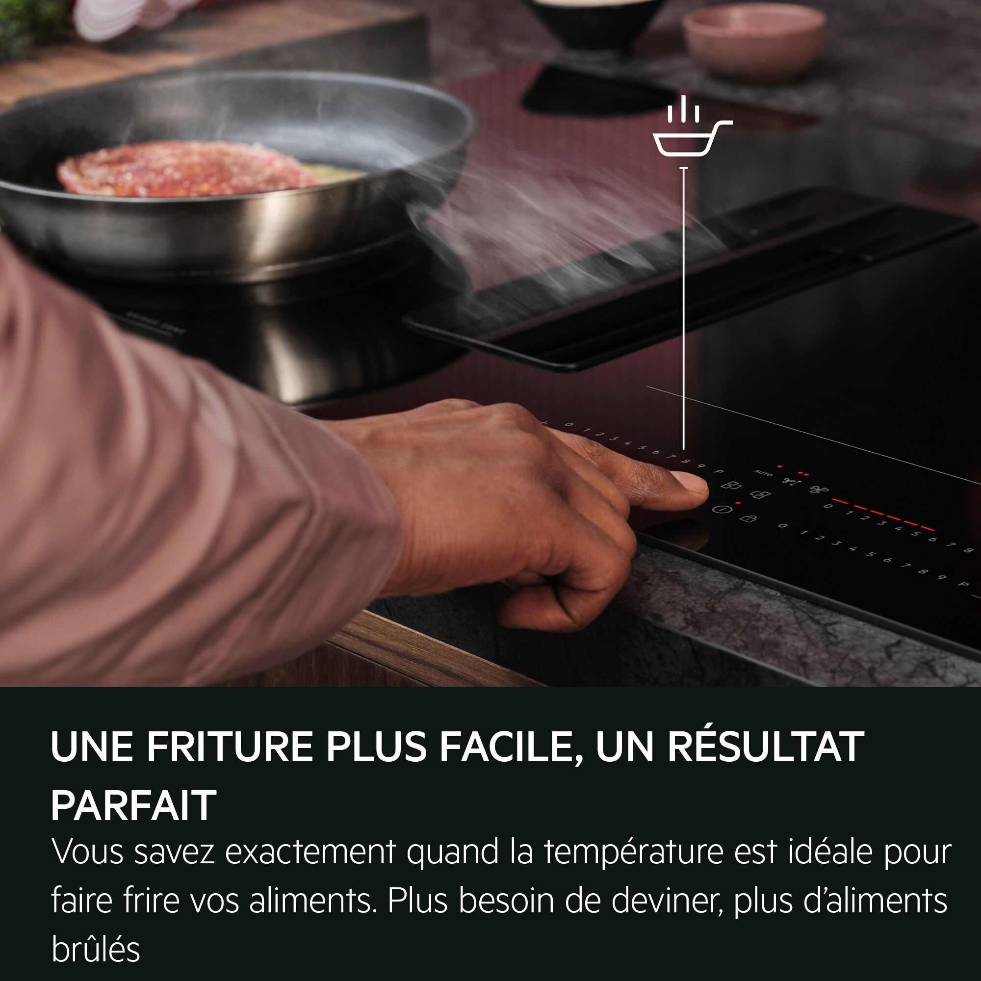 AEG - Plaque induction aspirante - TH84CC23CB