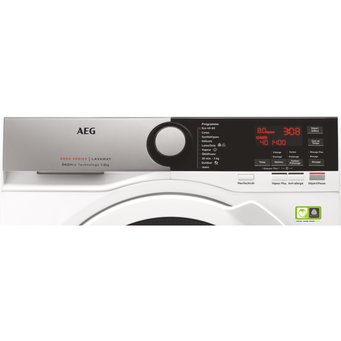 AEG - 8 kg washing machine - L8FER843E