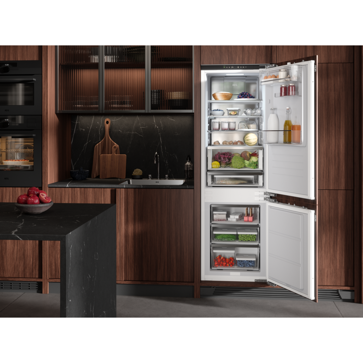 AEG - Réfrigérateur-congélateur encastrable - TSC9V181BS