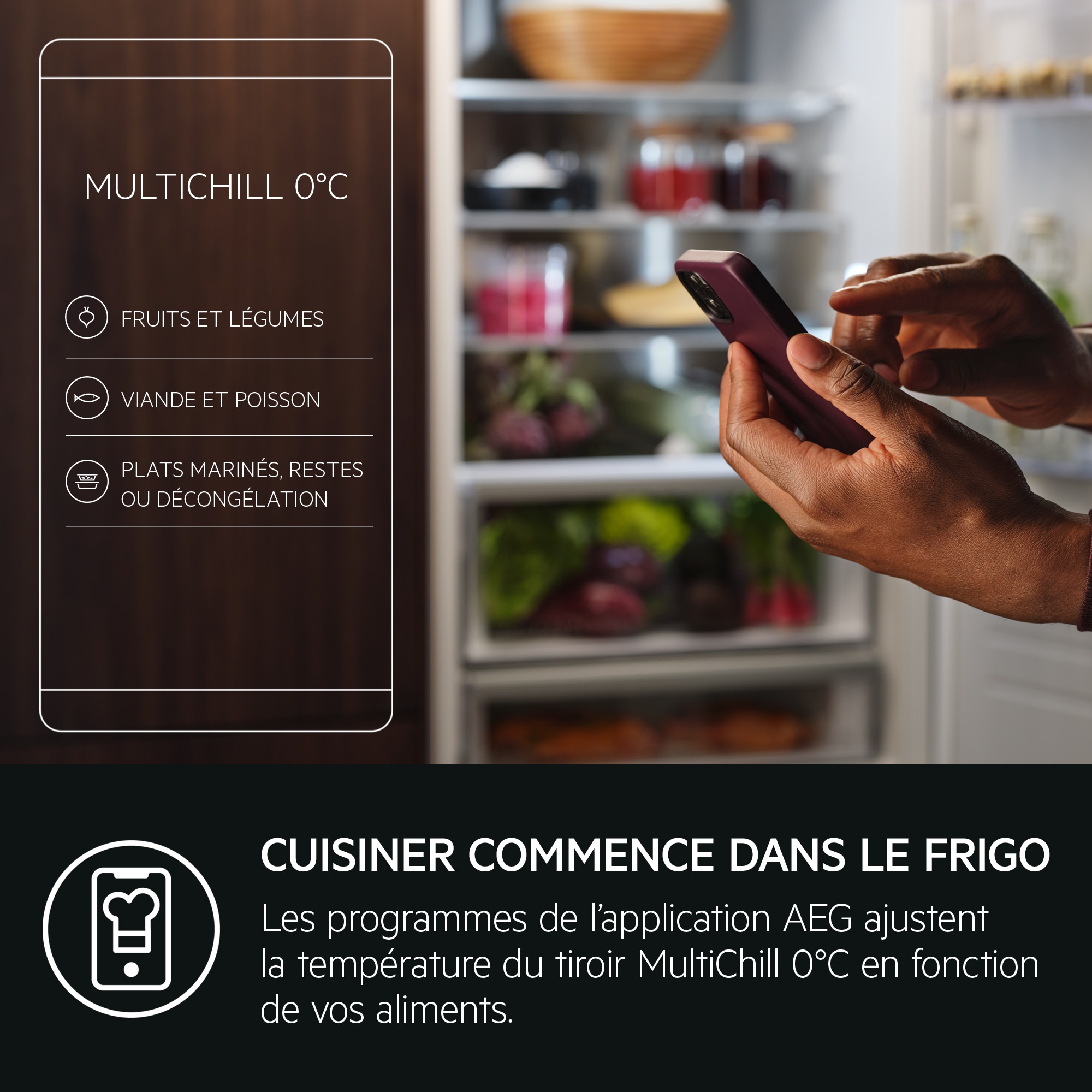 AEG - Réfrigérateur-congélateur encastrable - TSC9V181BS