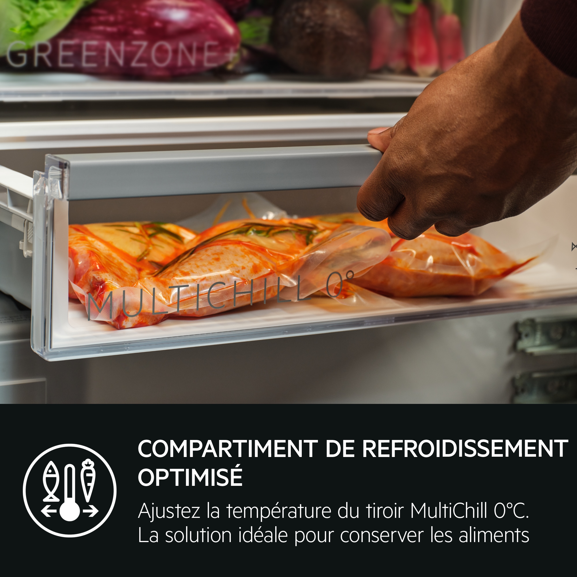 AEG - Réfrigérateur-congélateur encastrable - TSC9V181BS