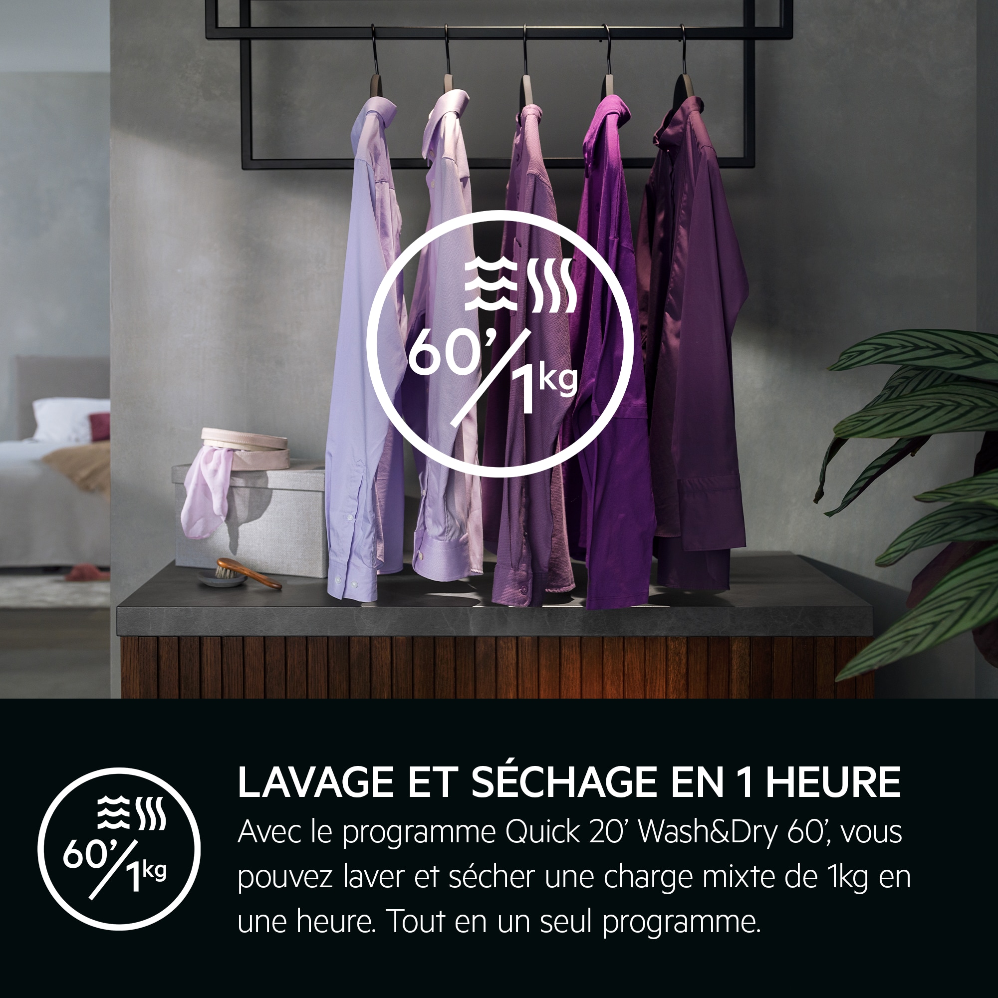 AEG - Lavante-Séchante encastrable - LWG88416BI