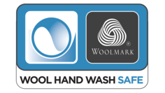 Label Woolmark Blue care